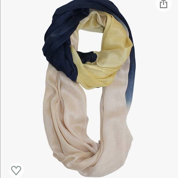 Yellow Black & Cream Infinity Scarf - Picture 4 of 4